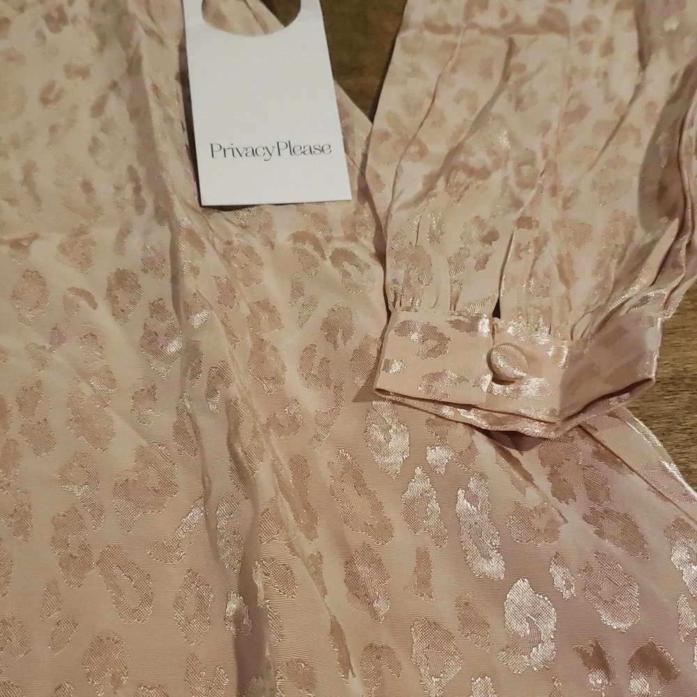 Privacy Please Ella Mini Dress Plush Leopard Cocktail Wedding Guest Dress XS